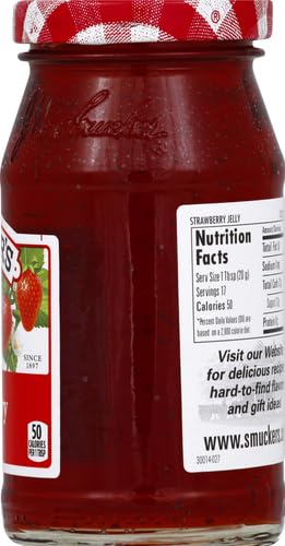 Smuckers Strawberry Jelly, Made with Real FruitJuice, 12 oz