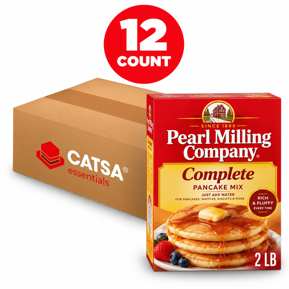 PEARL MILLING COMPANY COMPLETE PANCAKE MIX 2 LB - PACK OF 12