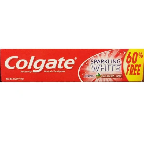 Colgate Toothpaste Sparkling White Cinnamon 4 oz.