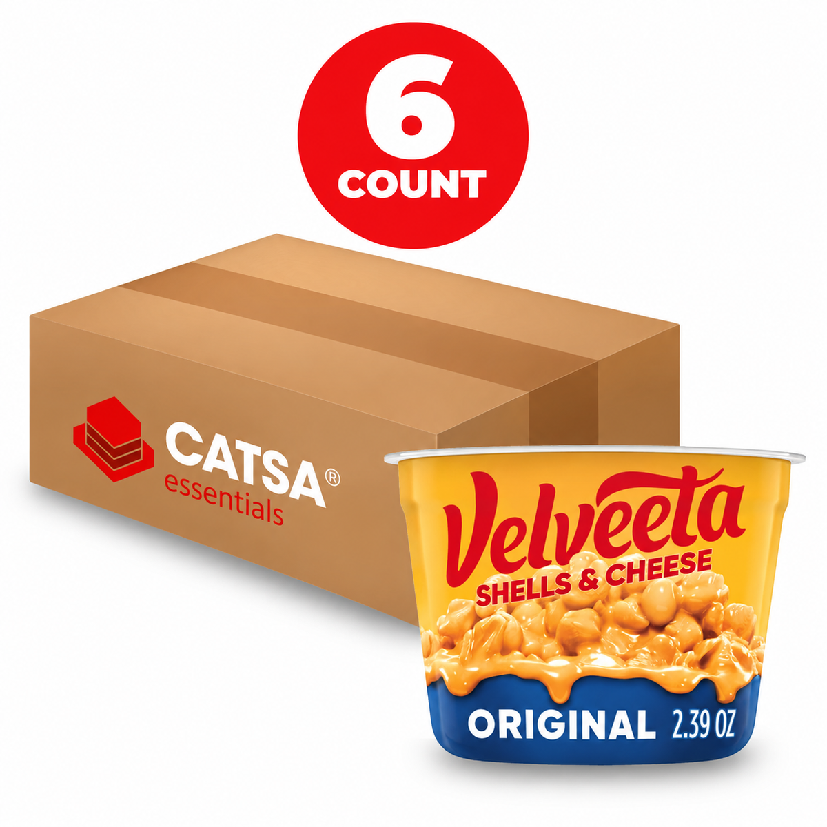 VELVEETA SHELLS & CHEESE SINGLE SERVE 9.56 OZ - PACK OF 6