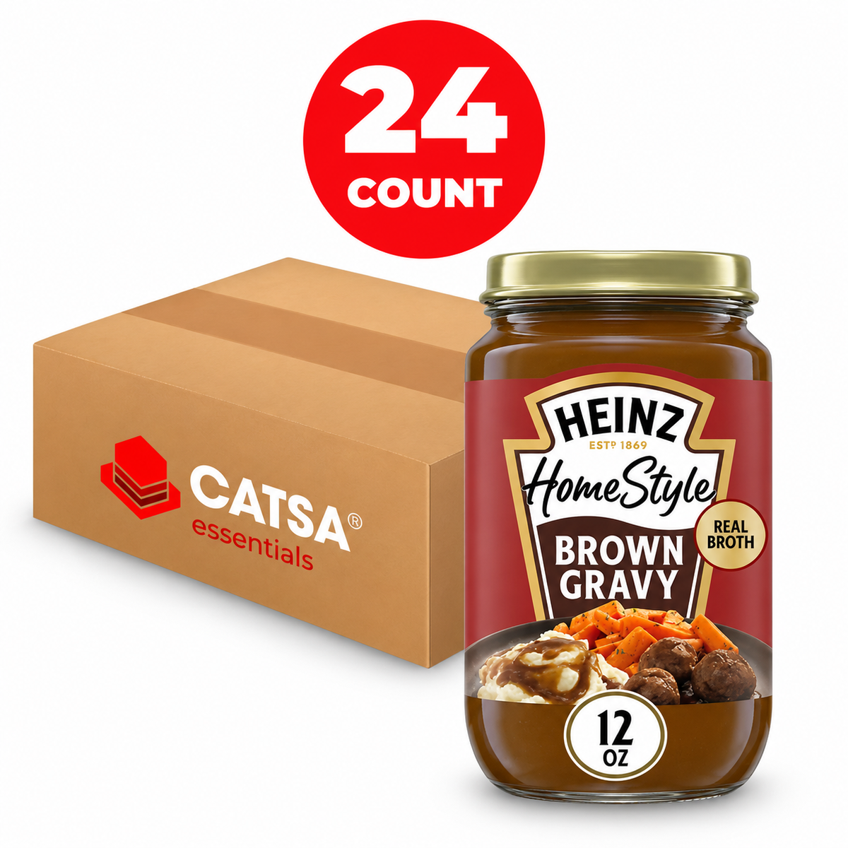HEINZ HOMESTYLE GRAVY 12 OZ - PACK OF 24