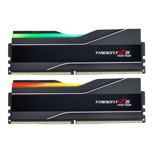 G.Skill Trident Z5 Neo RGB 64GB (2 x 32GB) DDR5-6000 PC5-48000 CL30 Dual Channel Desktop Memory Kit F5-6000J3040G32GX2-TZ5NR - Black