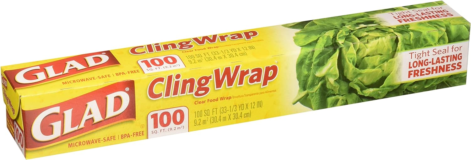 Glad Cling Wrap, Clear Food Wrap, 100 Sq