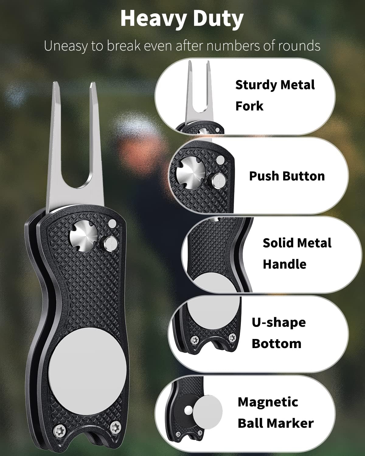 2 Pack Golf Divot Repair Tool
