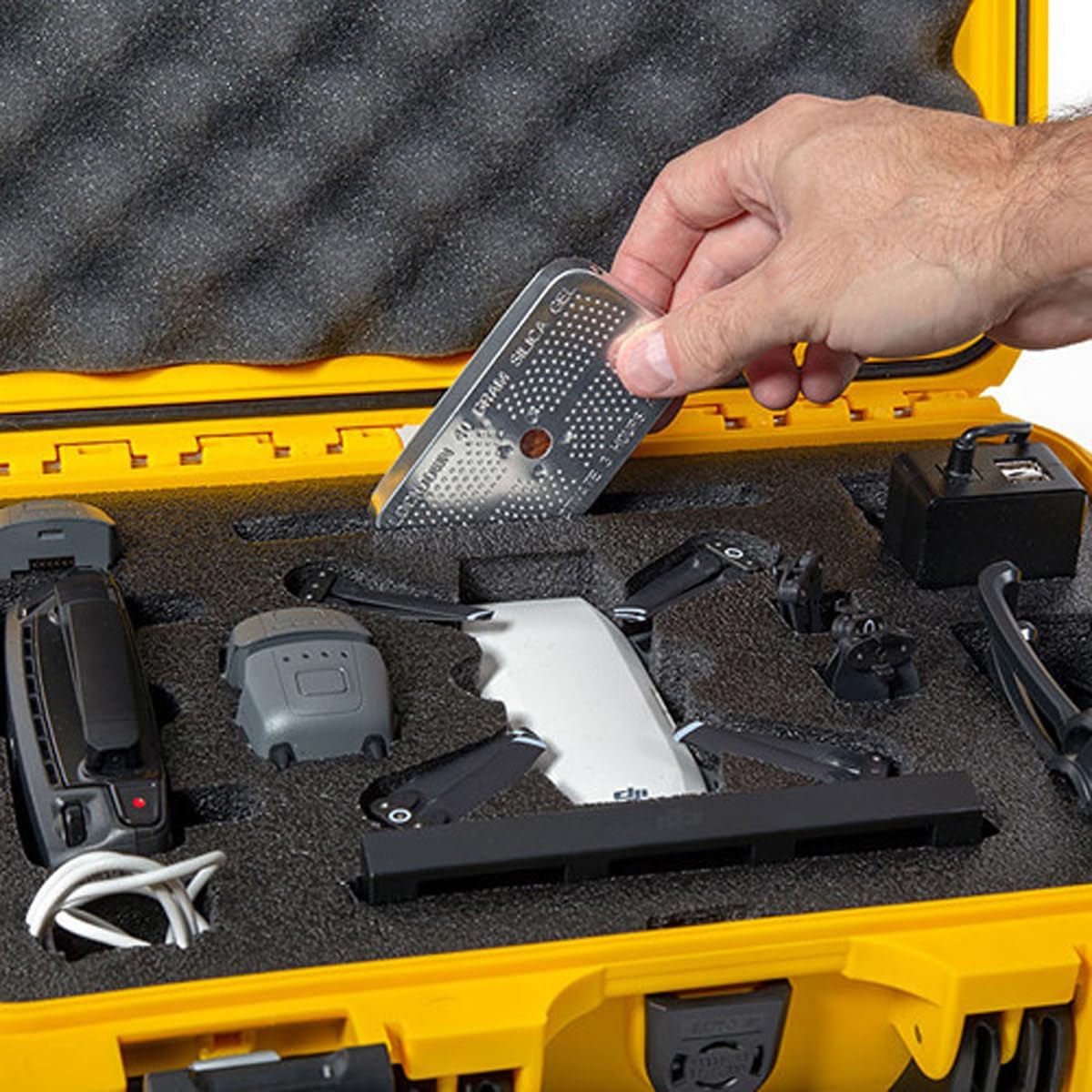 Nanuk Reusable Aluminum Desiccant Container with Orange Silica Gel Beads for Nanuk Cases to Protect Against Moisture and Humidity