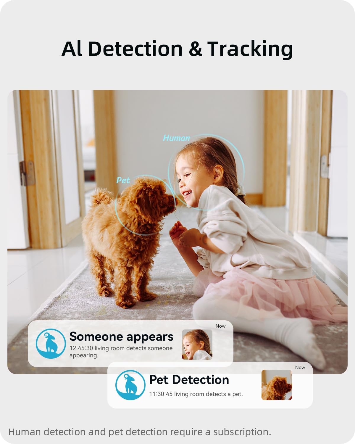 blurams Security Camera 2K, Baby Monitor Dog Camera 360-degree for Home Security w/Smart Motion Tracking, Phone App, IR Night Vision, Siren, Works with Alexa & Google Assistant & IFTTT, 2-Way Audio
