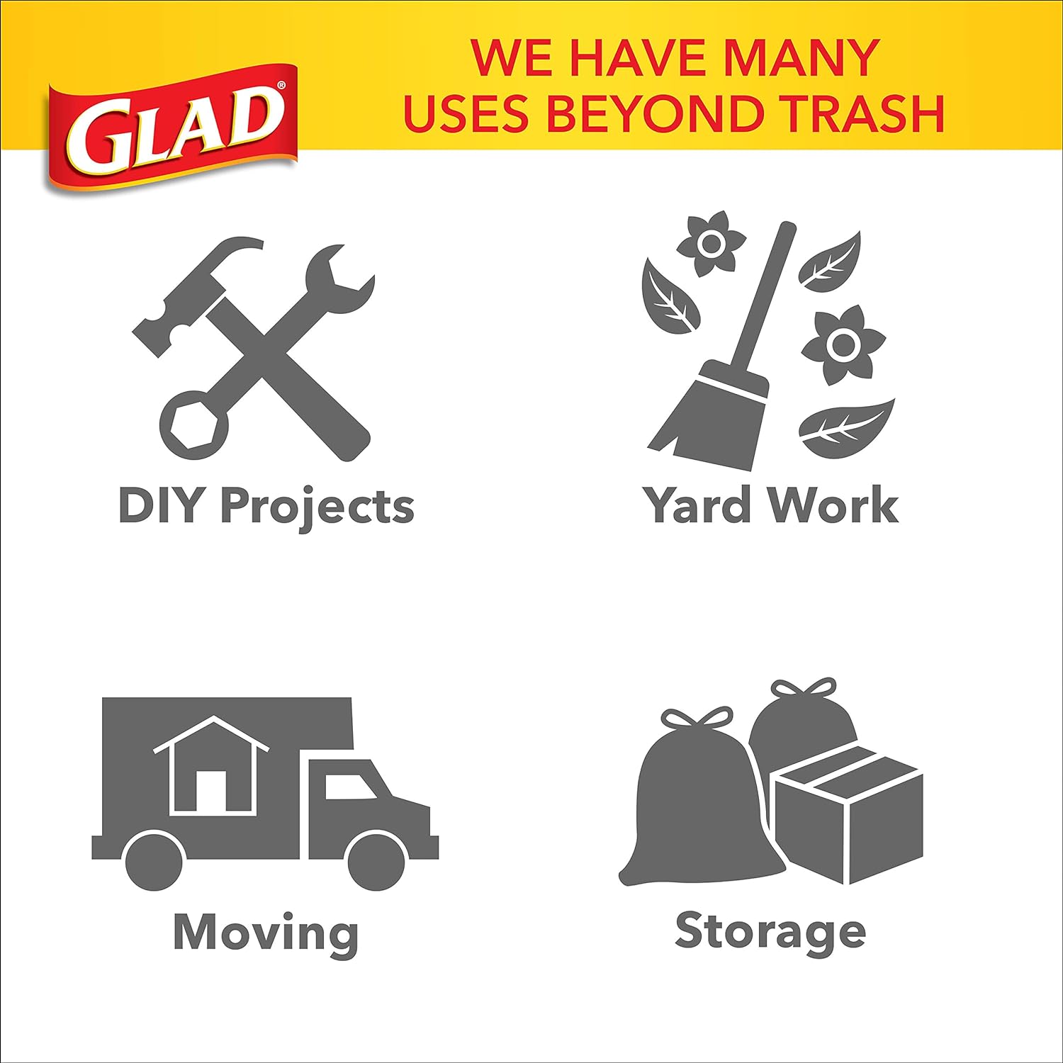 Glad Trash Bags, Strong Quick-Tie - 30 Gallon - 21 Count