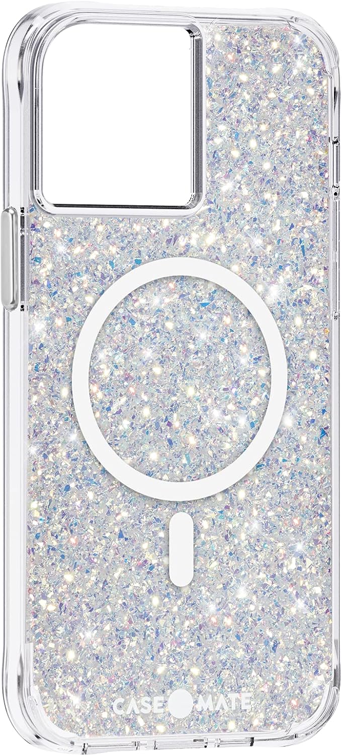 Case-Mate iPhone 13 Pro Case Twinkle Stardust - Clear Glitter Sparkle Bumper Cover for Apple iPhone 13 Pro 6.1" with 10FT Drop Protection and Built-in MagSafe Compatibility