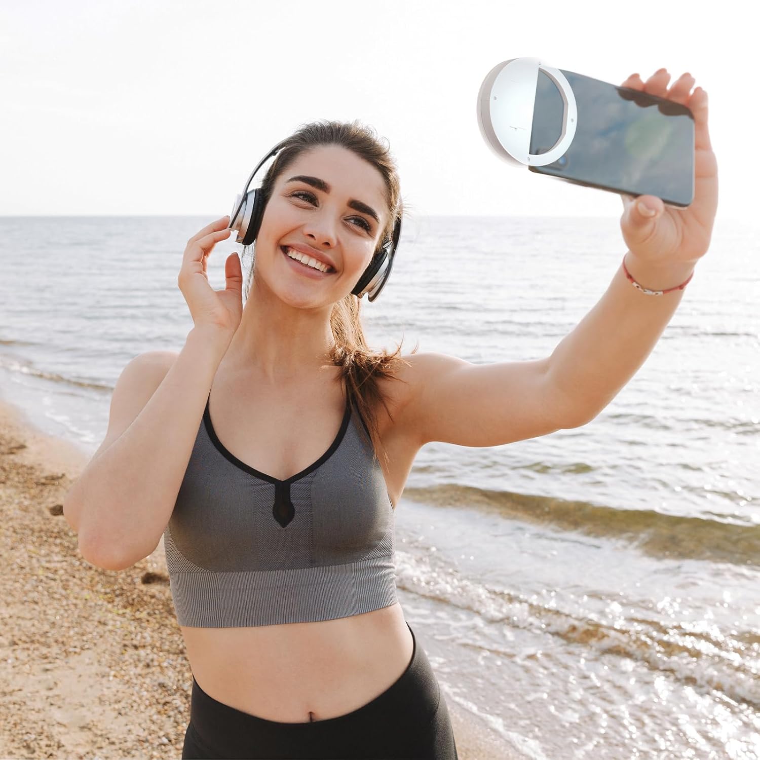 Selfie Ring Light with 36 LED for Phone/Tablet/iPad Camera [UL Certified] Portable Clip-on Fill Round Shape Light-White