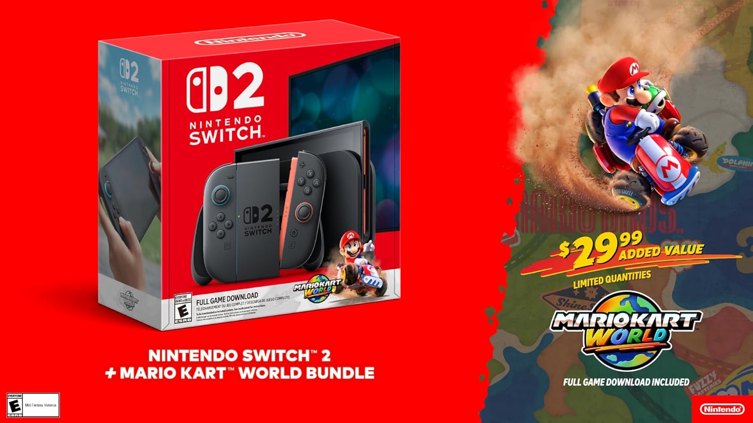 Nintendo Switch 2 + Mario Kart World Bundle