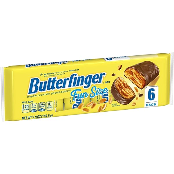 Butterfinger Fun Size Bars 6 Pack Tray, 3.9 oz