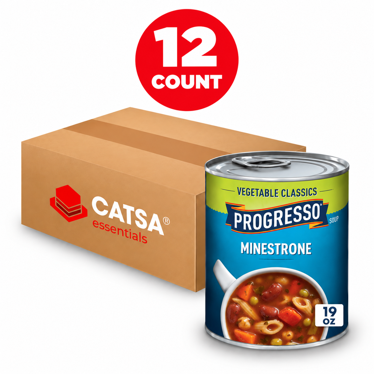 PROGRESSO MINESTRONE SOUP 19 OZ - PACK OF 12