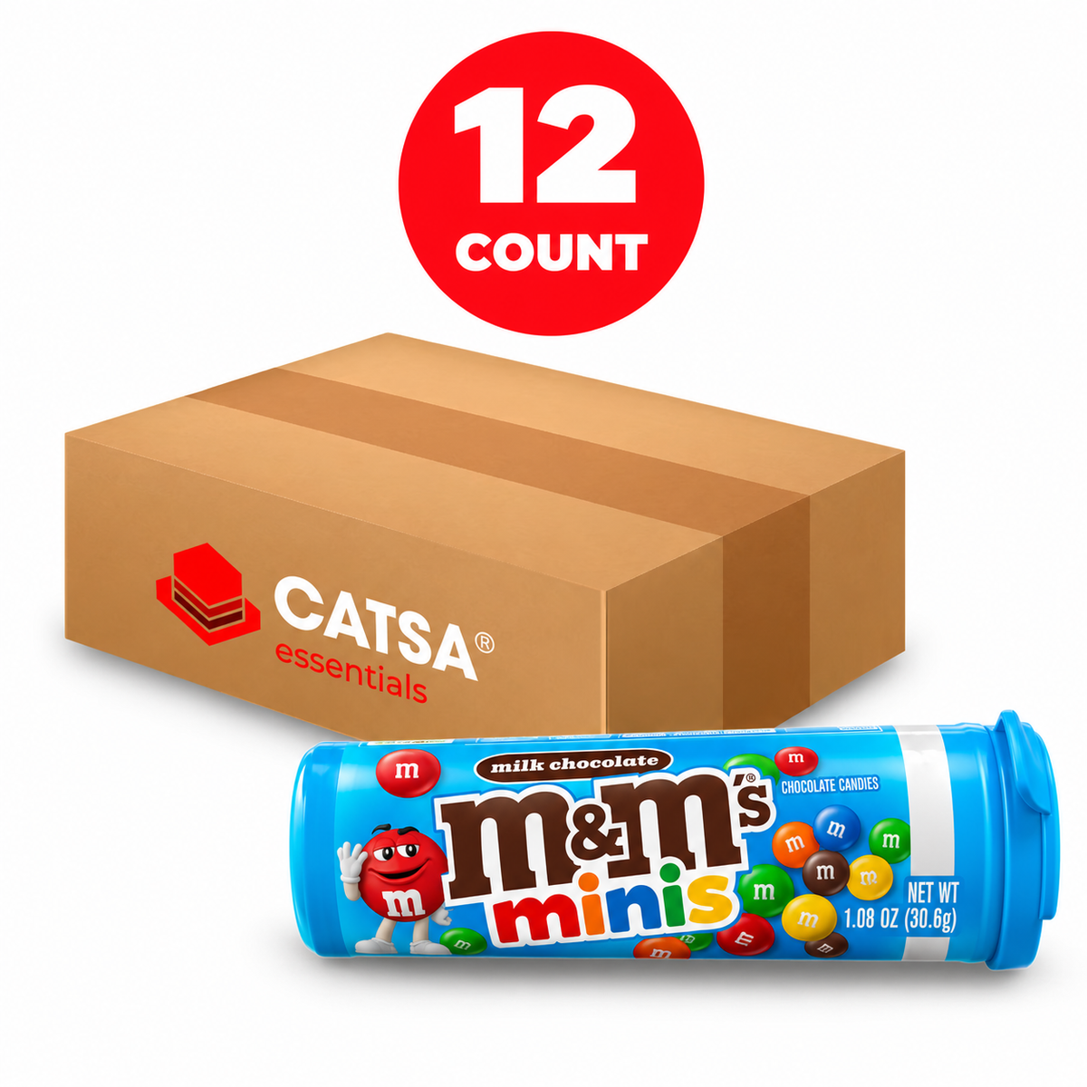 M&M'S MINIS TUBES 1.08 OZ - PACK OF 12