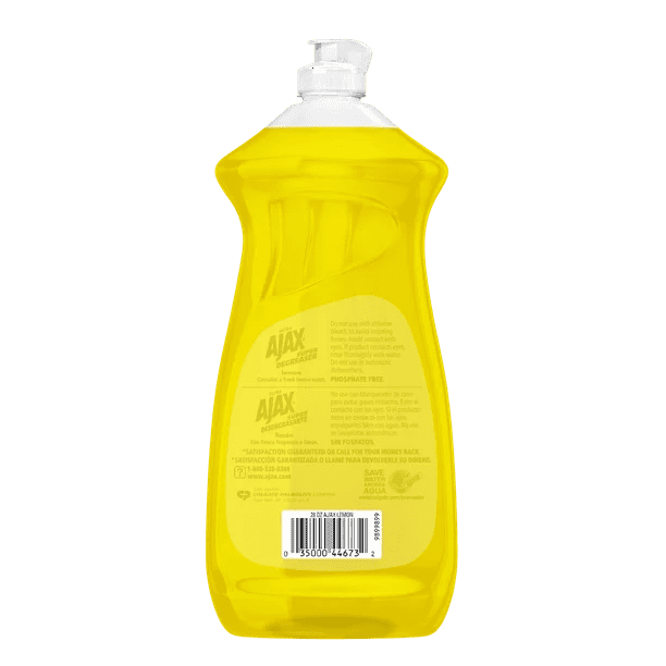 Ajax Liquid Dish Soap, Lemon, 28 oz.