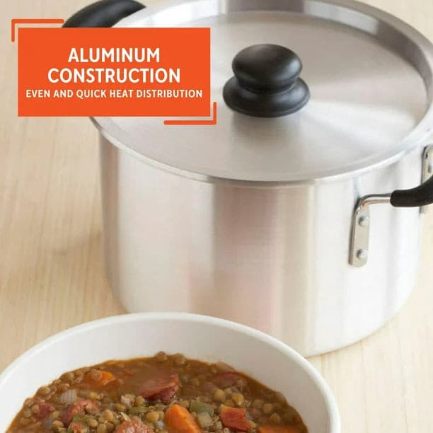 Imusa 8Qt Aluminum Stock Pot with Lid.