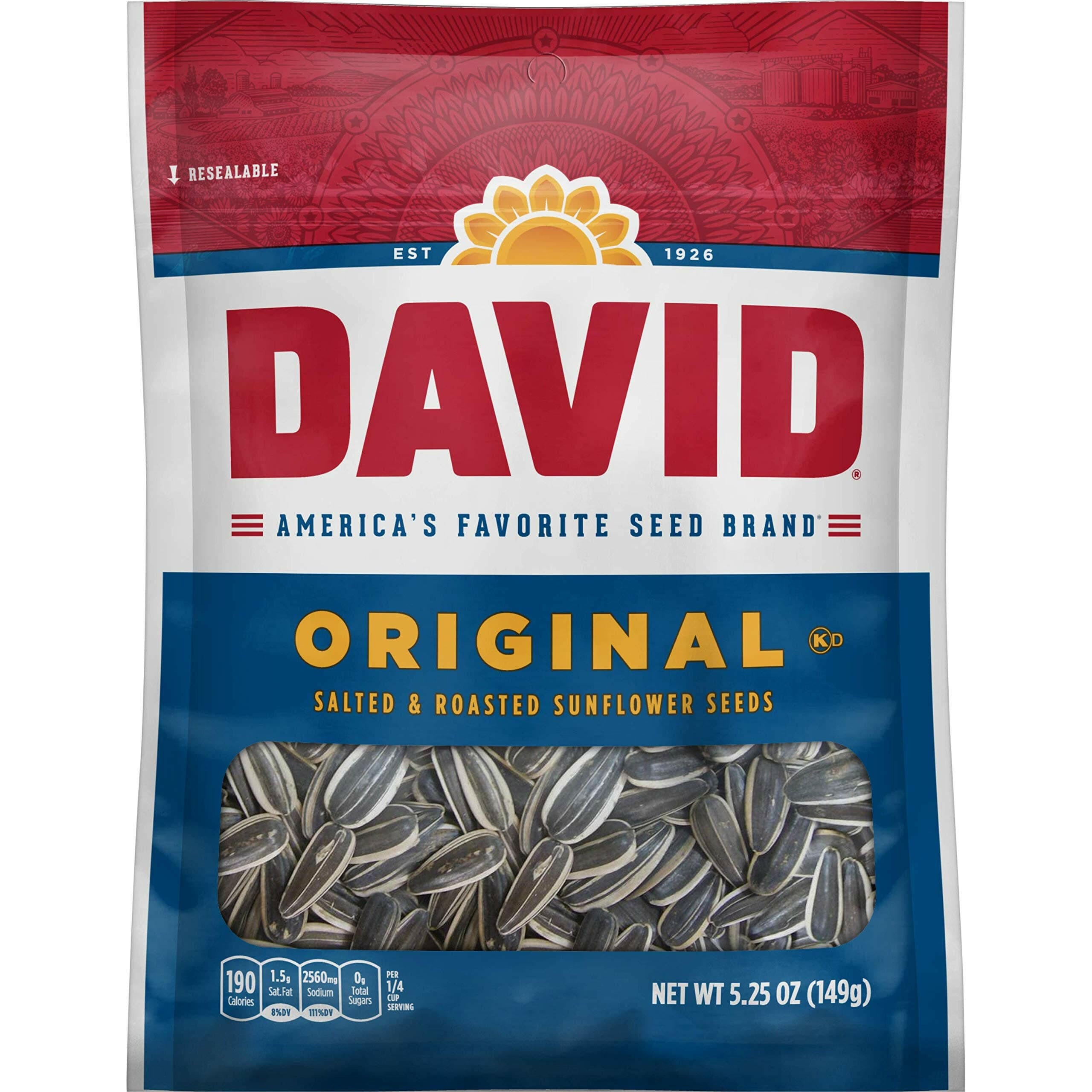 David's Original Jumbo Sunflower Seeds 5.25oz.