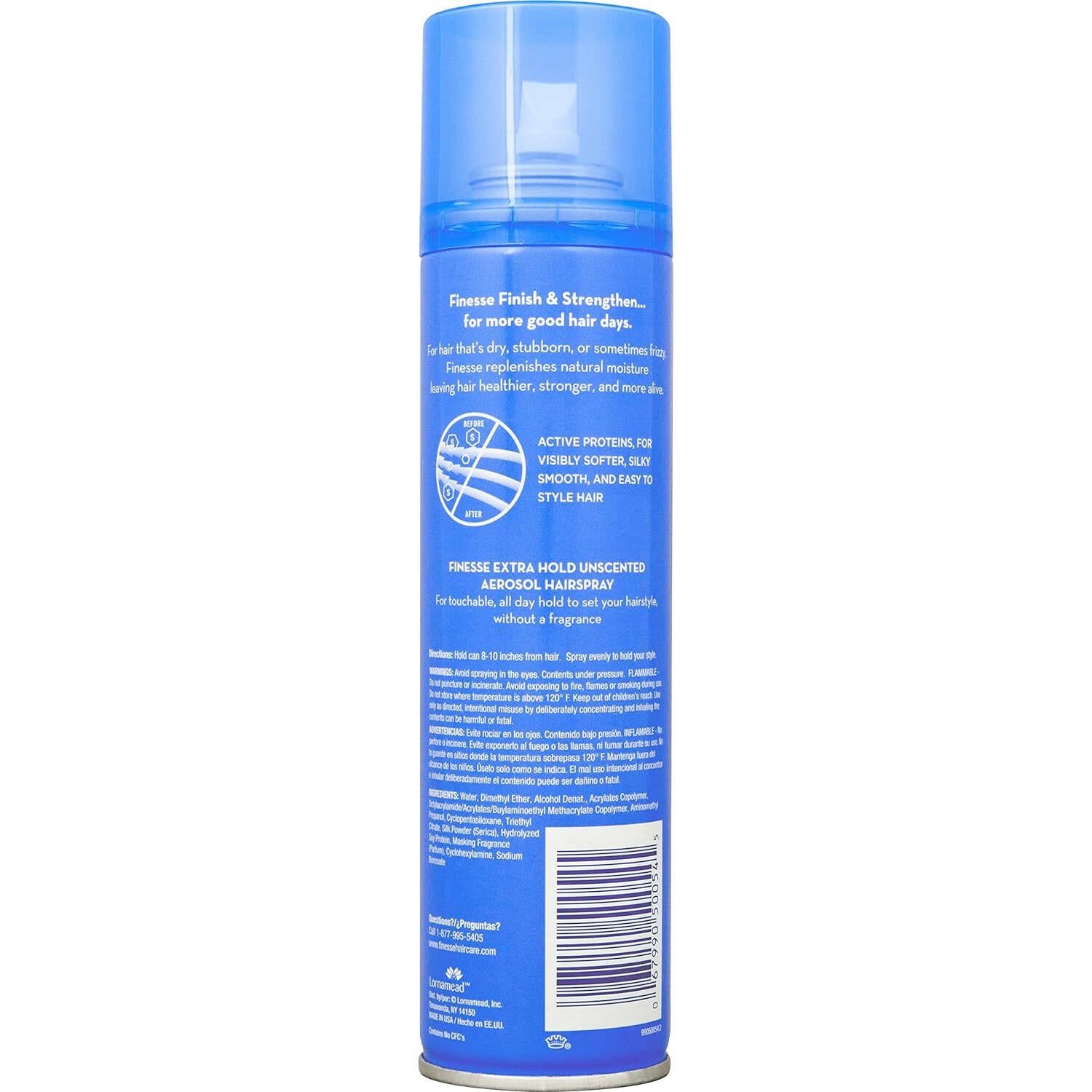 Finesse Self Adjusting Extra Hold Unscented Hair Spray Unisex, 7oz
