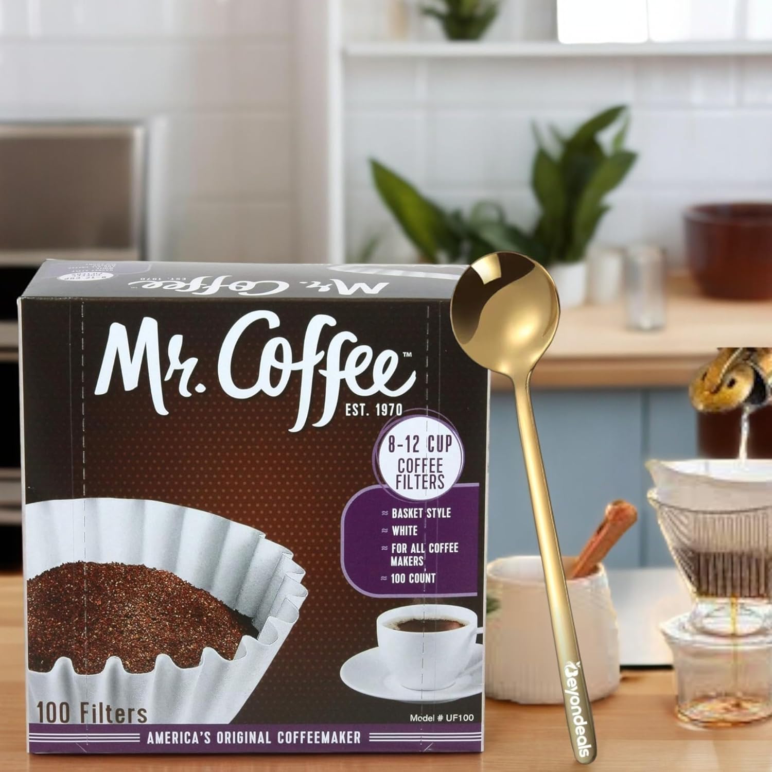 Mr. Coffee Basket Coffee Filters, 8–12 Cup, 100 Count