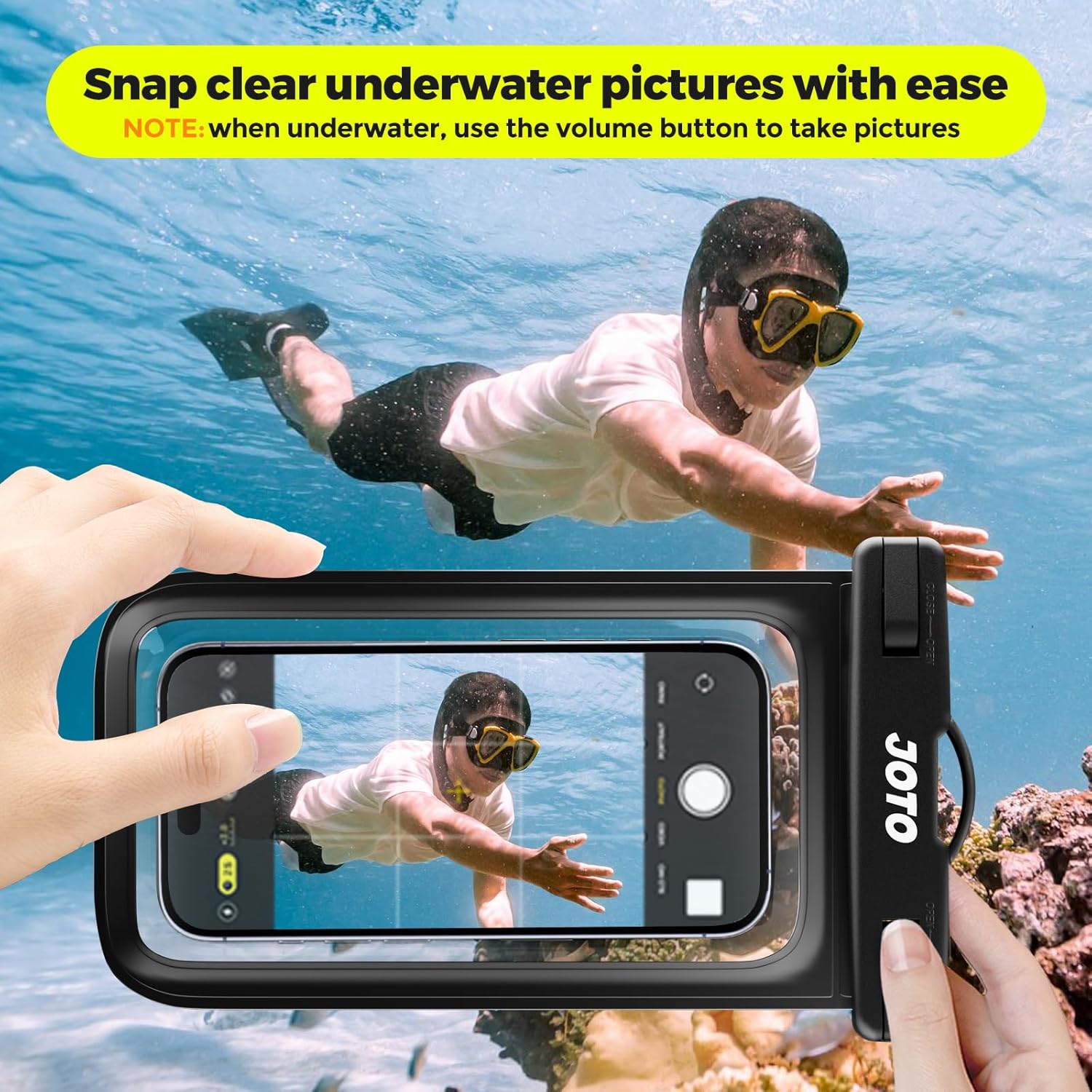 JOTO Universal Waterproof Phone Case – IPX8 Dry Bag Pouch for Smartphones