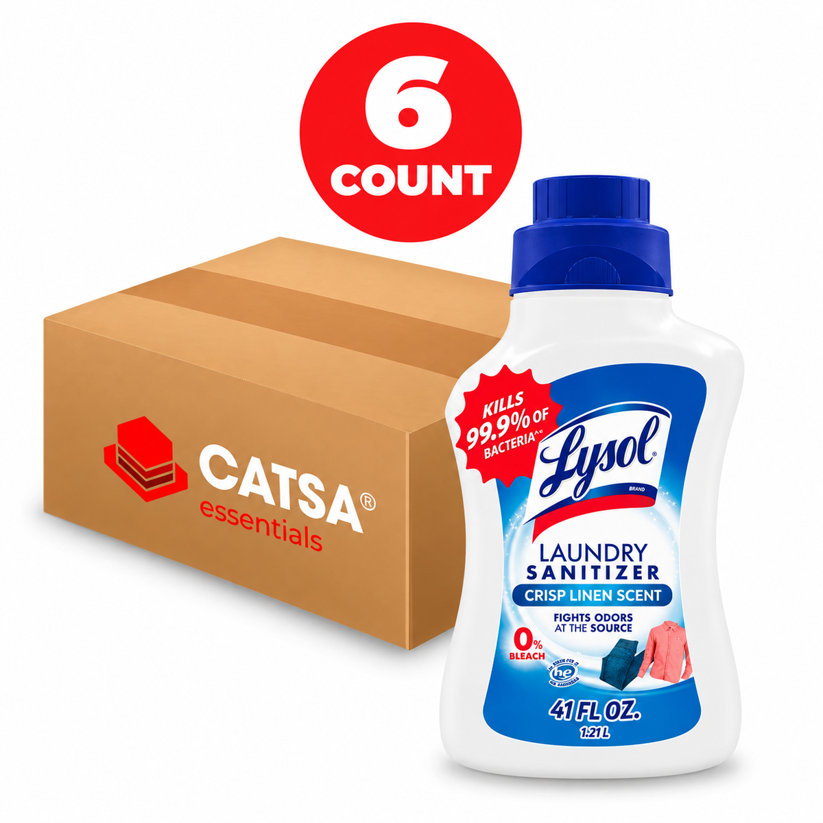 LYSOL LAUNDRY SANITIZER 41 OZ - PACK OF 6