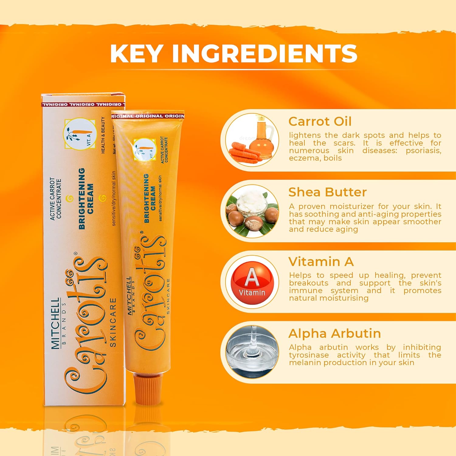 Carotis Brightening Cream with Active Carrot Concentrate 1.76 oz