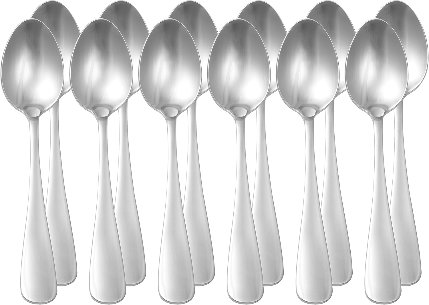 Stainless Steel Dishwasher Safe Dinner Spoons with Round Edge, Large Tablespoons, 7.9 inches, Pack of 12, Silver