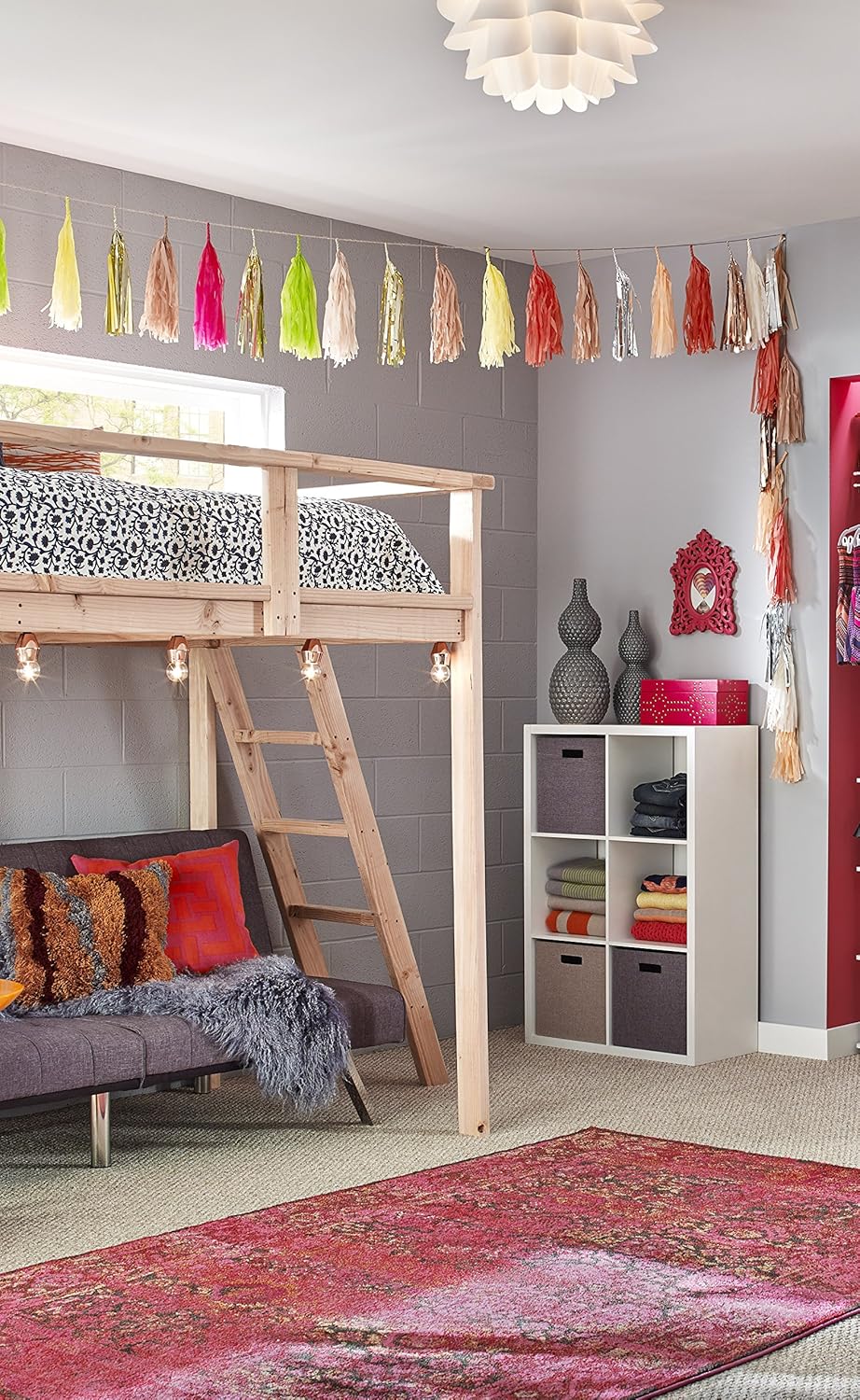 ClosetMaid 6 Cube Storage Shelf Organizer Bookshelf with Back Panel, Easy Assembly, Wood, White Finish