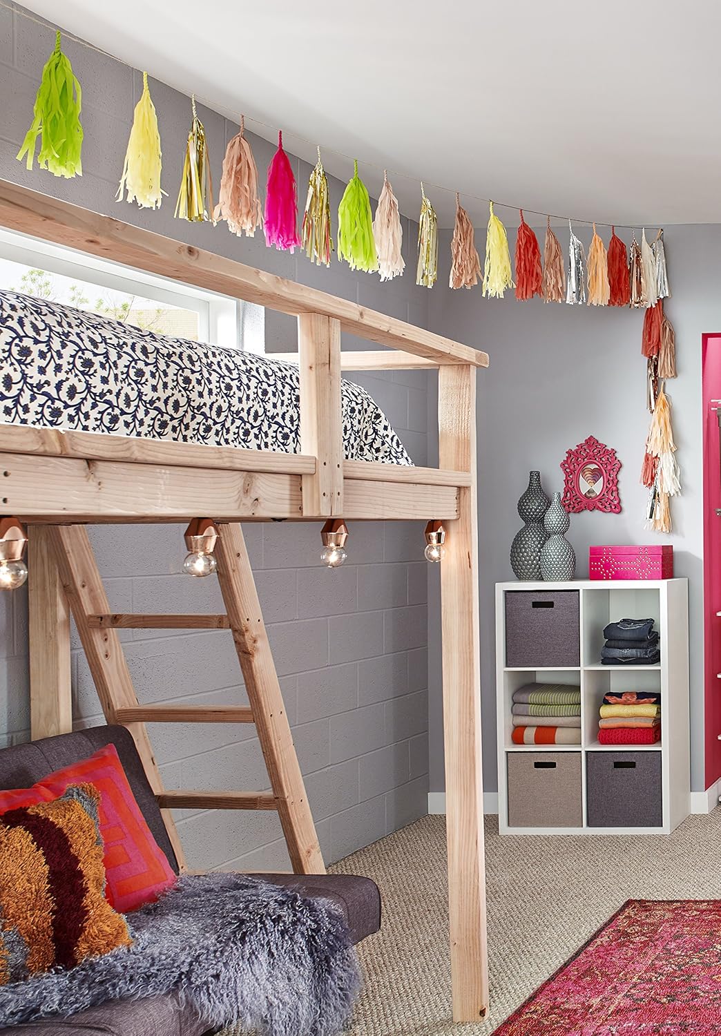 ClosetMaid 6 Cube Storage Shelf Organizer Bookshelf with Back Panel, Easy Assembly, Wood, White Finish