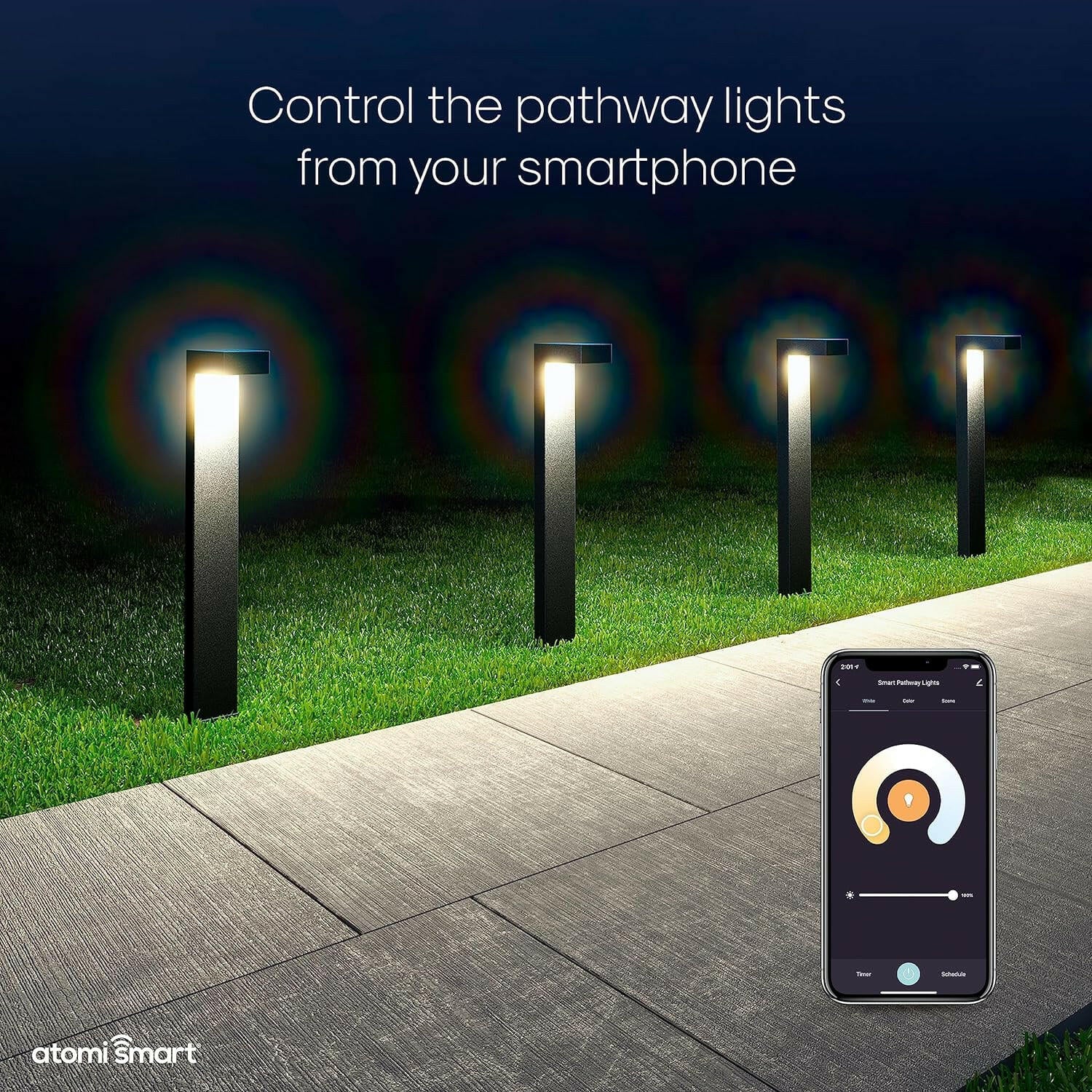 Atomi Smart WiFi LED Pathway Lights 4-Pack