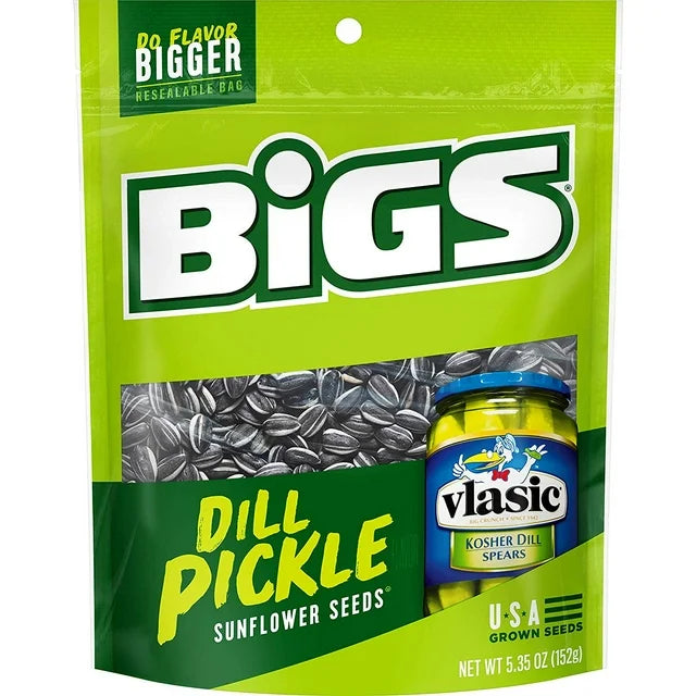 Bigs Vlasic Dill Pickle Sunflower Seeds, 5.35 oz