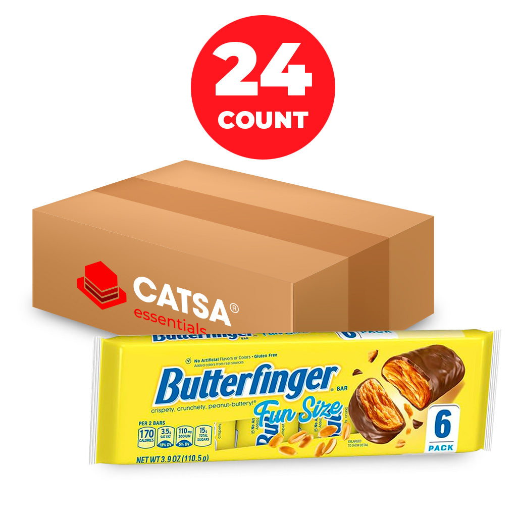 Butterfinger Fun Size Bars 6 Pack Tray, 3.9 oz