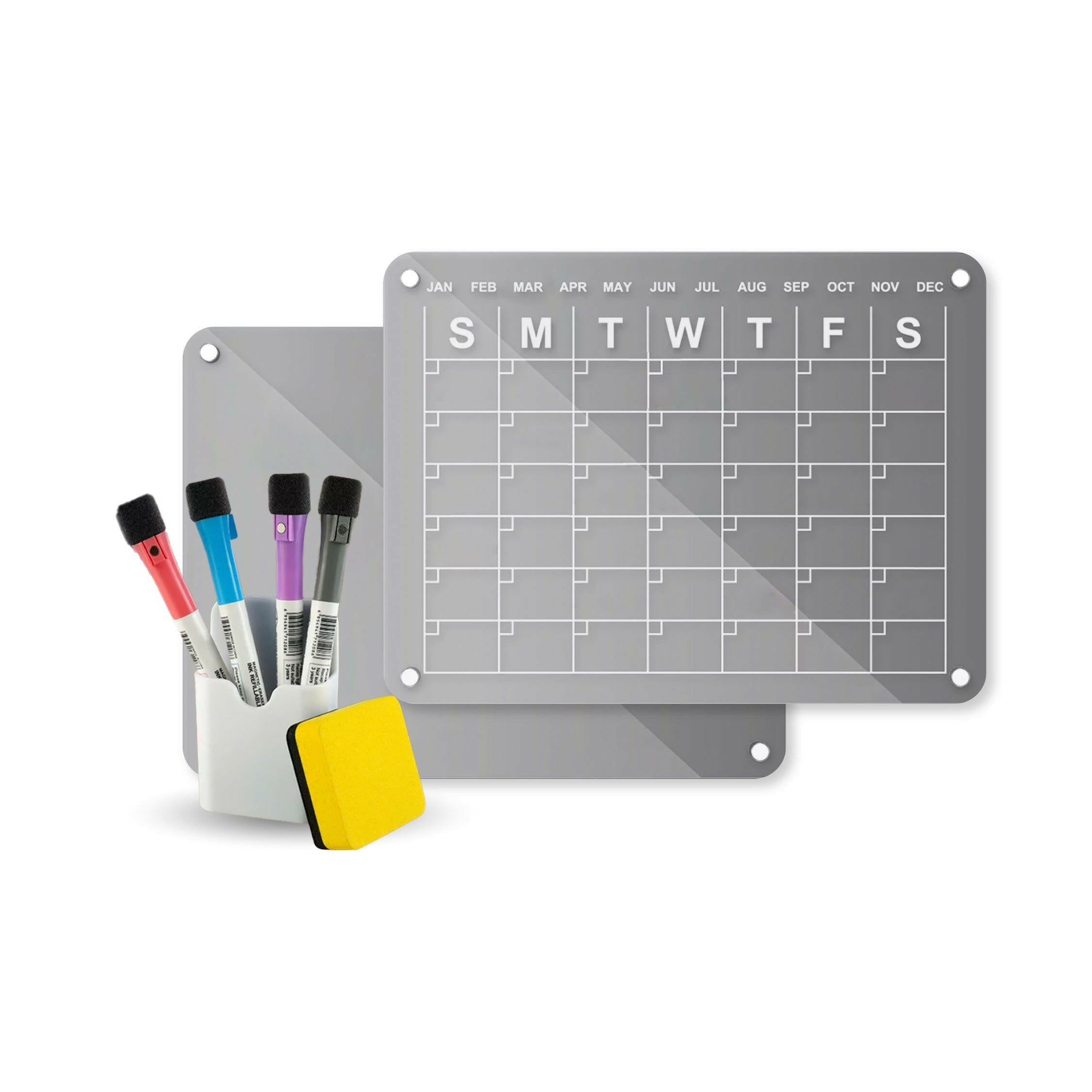 Organize with Style: Reusable Magnetic Dry Erase Calendar Board for Your Fridge