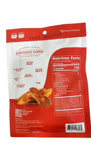 Earthside Farms Lime Kick Dried Organic Mangoes – Vegan, Gluten Free, Non-GMO 1.23 oz