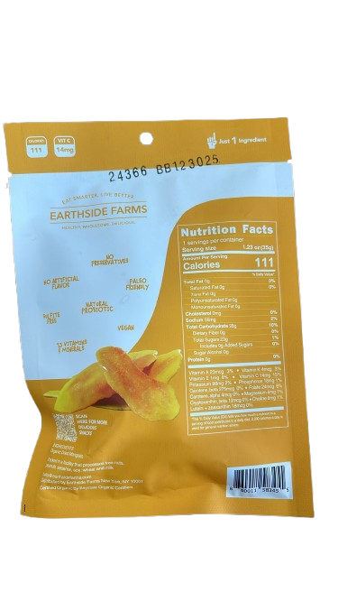 Earthside Farms Dried Organic Mangoes – Vegan, Gluten Free, Paleo Friendly 1.23 oz