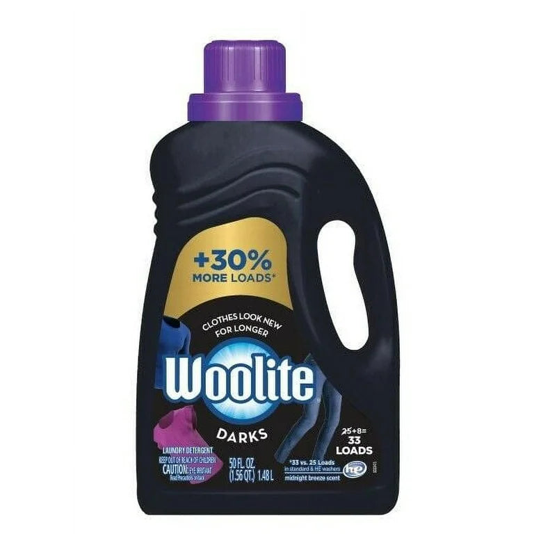 Woolite Dark Care Laundry Detergent, Midnight Breeze Scent, 50 oz