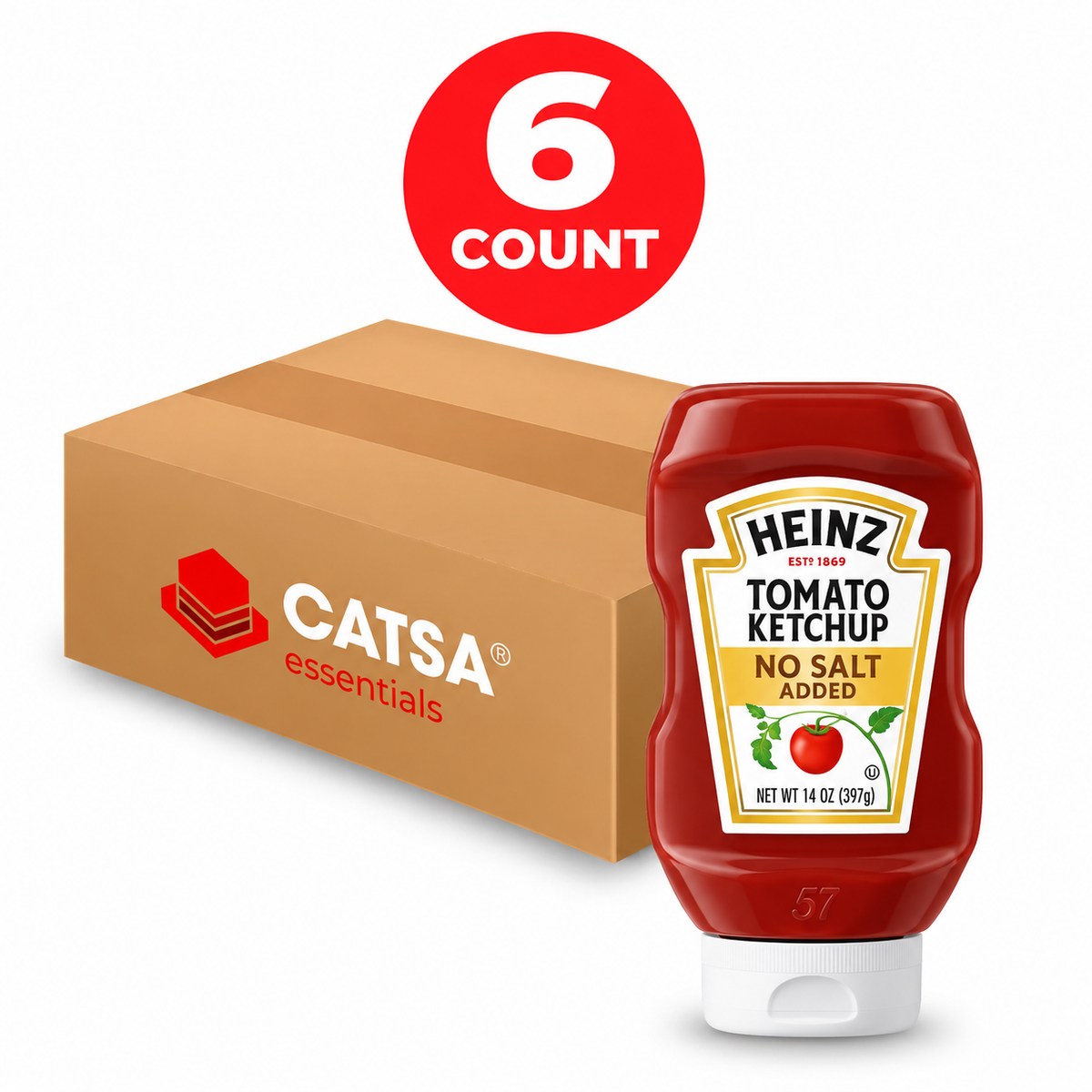 HEINZ NO SALT 14 OZ - PACK OF 6