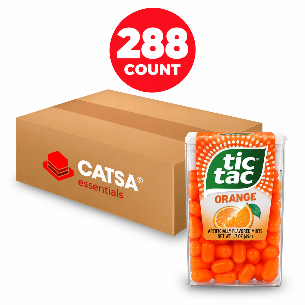 TIC TAC ORANGE T100 SINGLES 1.7 OZ - PACK OF 288