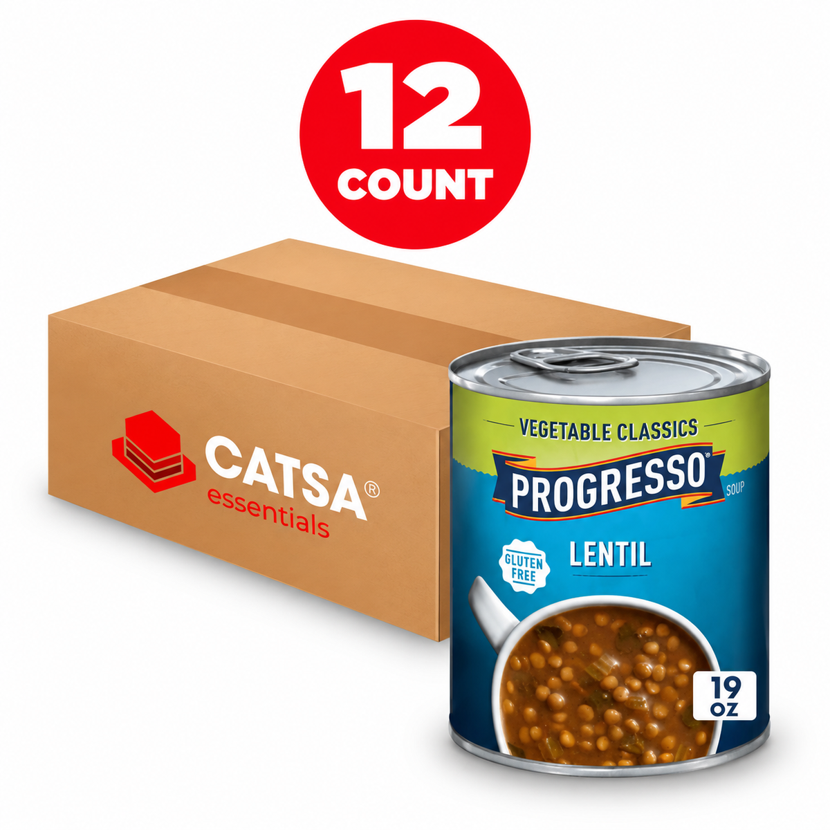 PROGRESSO LENTIL SOUP 19 OZ - PACK OF 12