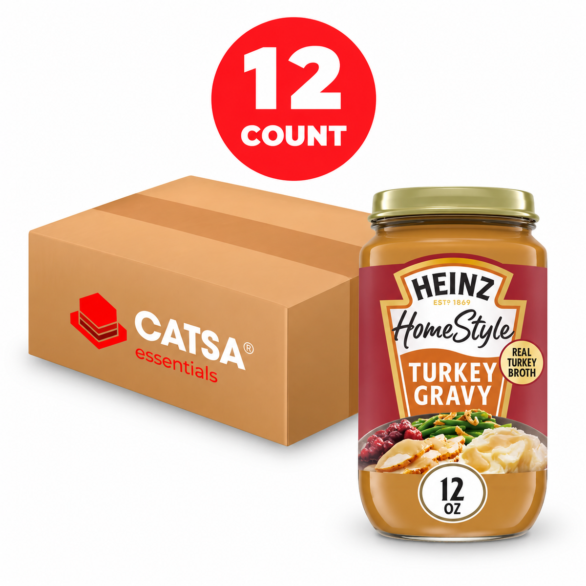 HEINZ TURKEY GRAVY 12 OZ - PACK OF 12