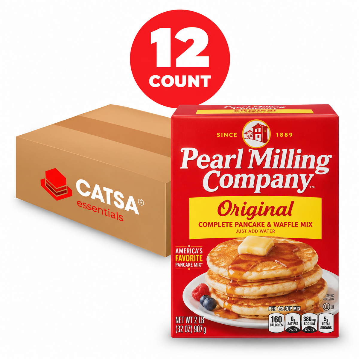 PEARL MILLING COMPANY PANCAKE MIX 2 LB - PACK OF 12