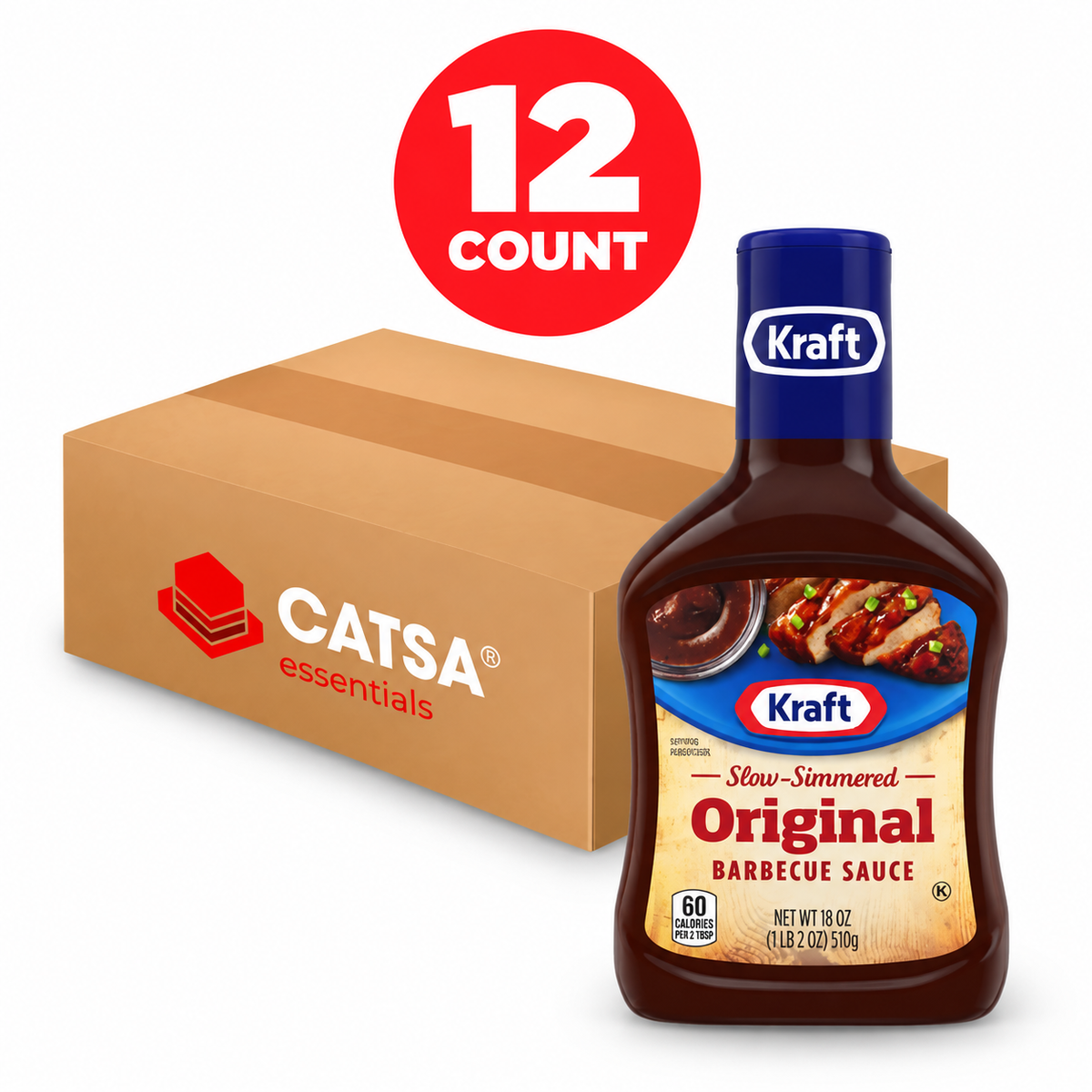 KRAFT ORIGINAL BBQ SAUCE 18 OZ - PACK OF 12