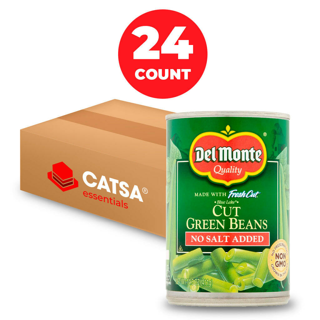 Del Monte Cut Green Beans No Salt Added, 14.5oz