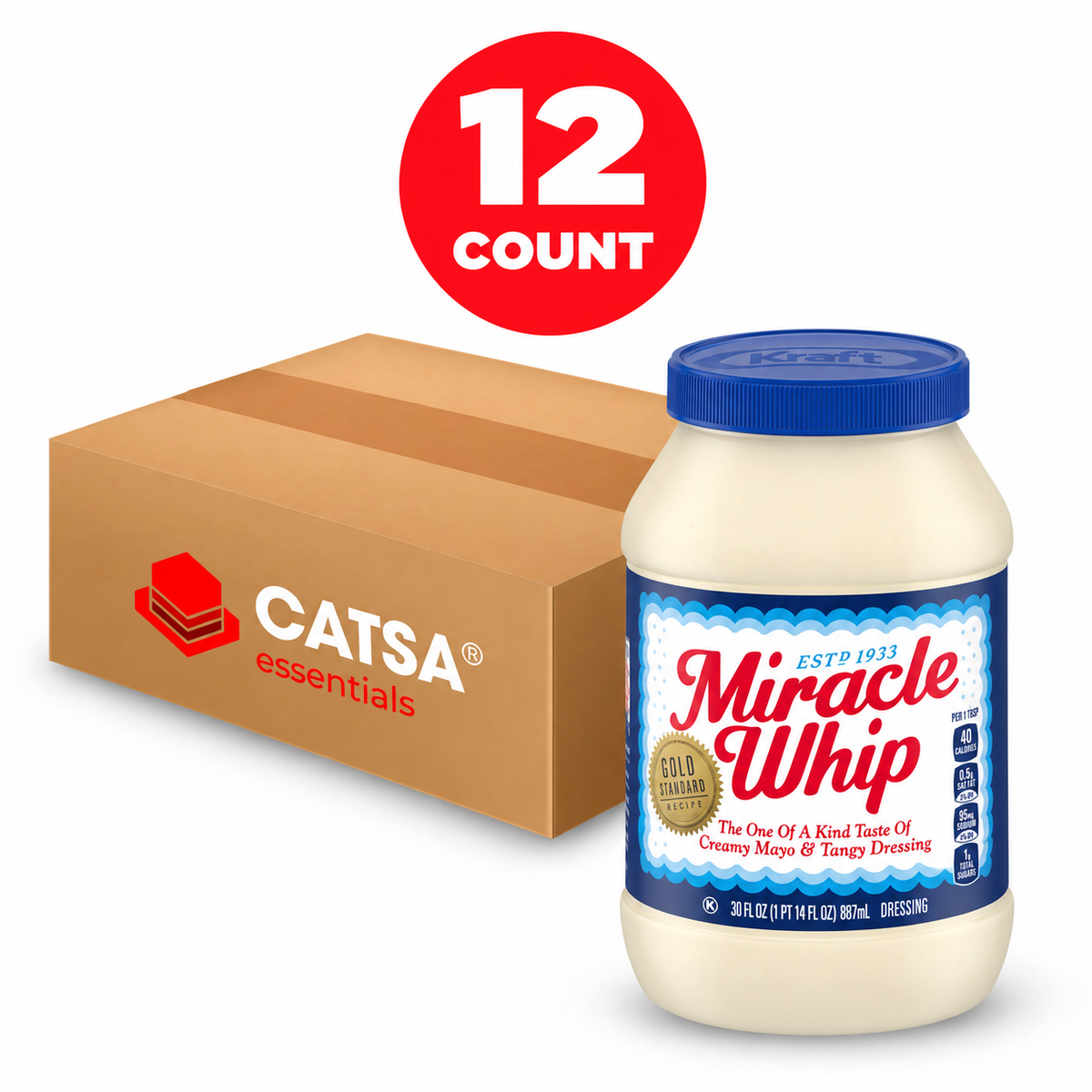 MIRACLE WHIP 30 OZ - PACK OF 12