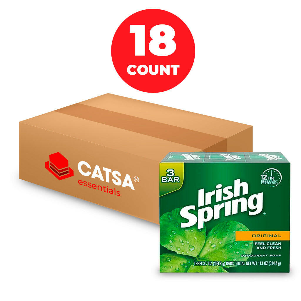 Irish Spring Deodorant Soap Original 3 Bath Bar, 3.7 oz