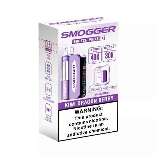 Smogger Switch Pro Kit Disposable Vape – 40,000 Puffs Dual Mode Rechargeable Device
