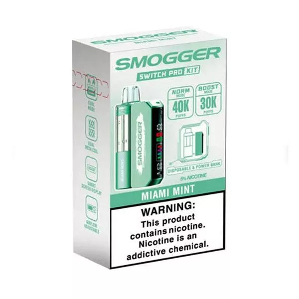 Smogger Switch Pro Kit Disposable Vape – 40,000 Puffs Dual Mode Rechargeable Device