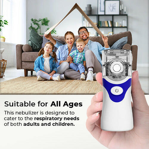 Advanced Mesh Nebulizer - Efficient and Silent Respiratory Treatment for All Ages - Portable and Easy to Use