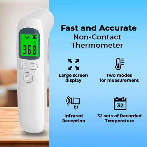 Fast and Accurate Non-Contact Thermometer - Fever Alarm