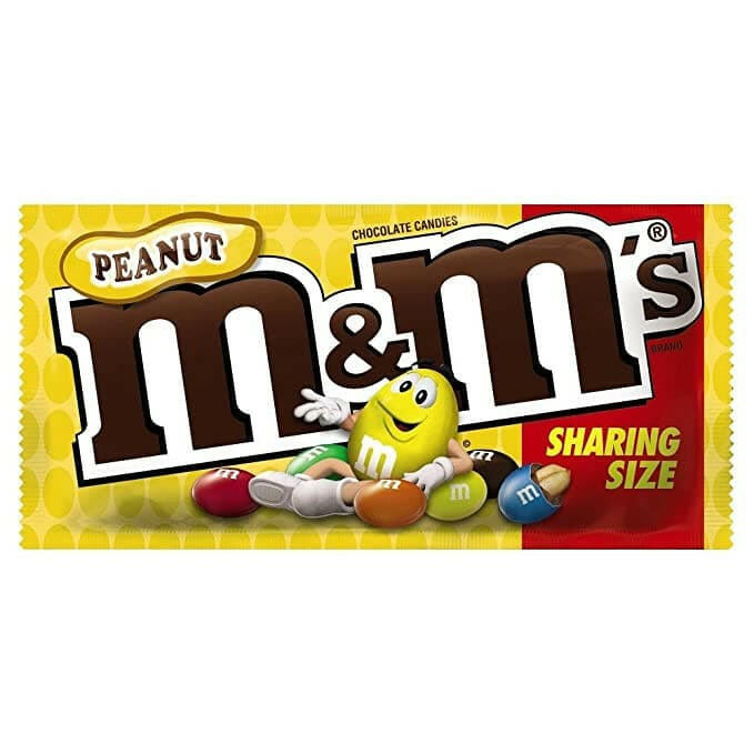 M&Ms Chocolate peanut candy, King size, 24 CT.