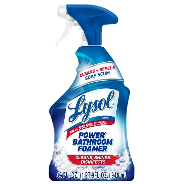 Lysol Power Foam Cleaner for Bathrooms, Showers, Tubs, 32oz.